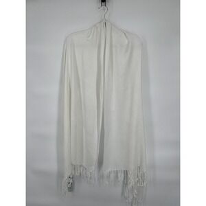 Apt. 9 Womens White Rayon Scarf with Fringe Lightweight One Size NWT